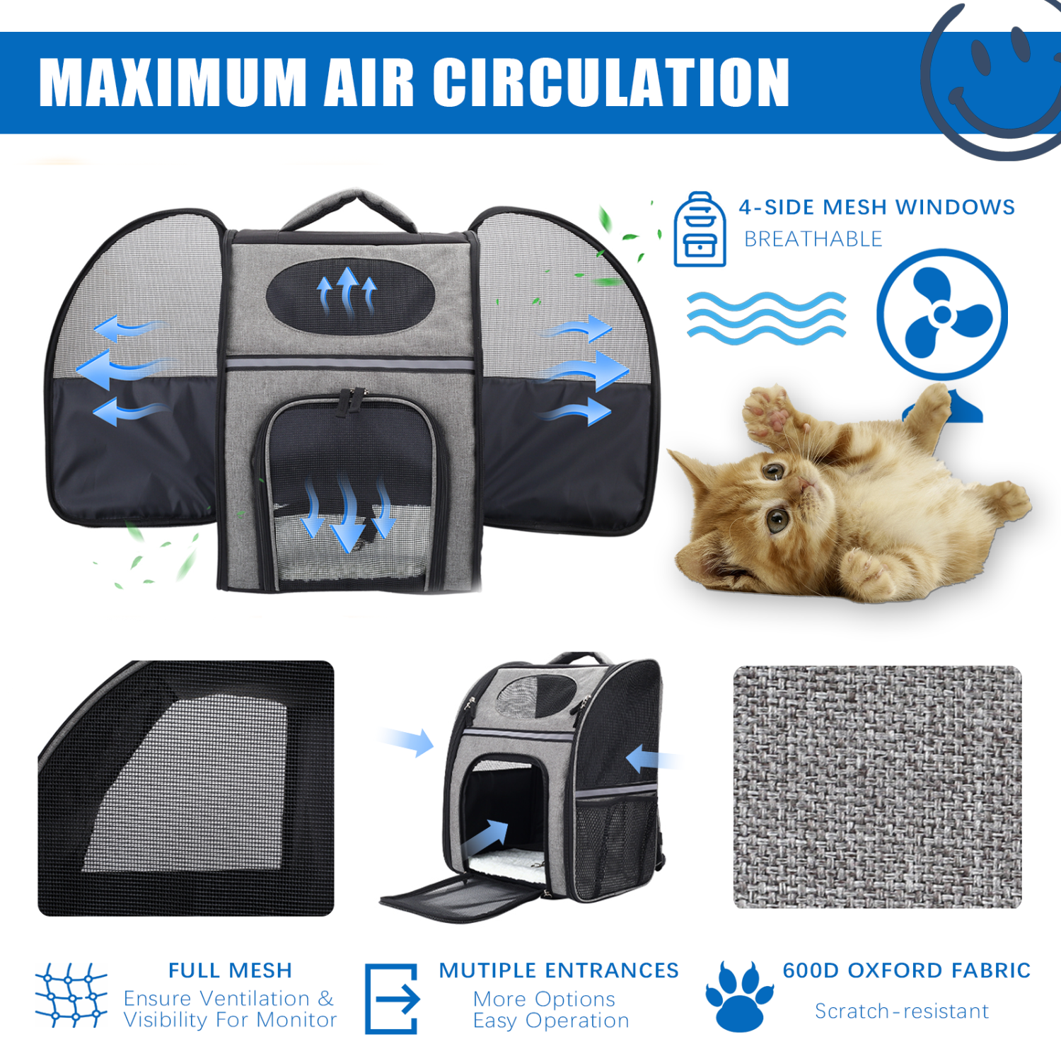 Pefilos 16" Pet Carriers for Cats and Dogs Traveler Bubble Backpack with Safety Features and Cushion Back Support, Black Pefilos 16" Pet Carriers for Cats and Dogs Traveler Bubble Backpack with Safety Features and Cushion Back Support, Black