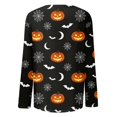 thumbnail image 7 of Garbnen S-5XL Halloween Long Sleeve Shirts for Women Ghost Pumpkin Spooky Women's Graphic T Shirts Plus Size Holiday Womens Pullover Red 4XL, 7 of 7