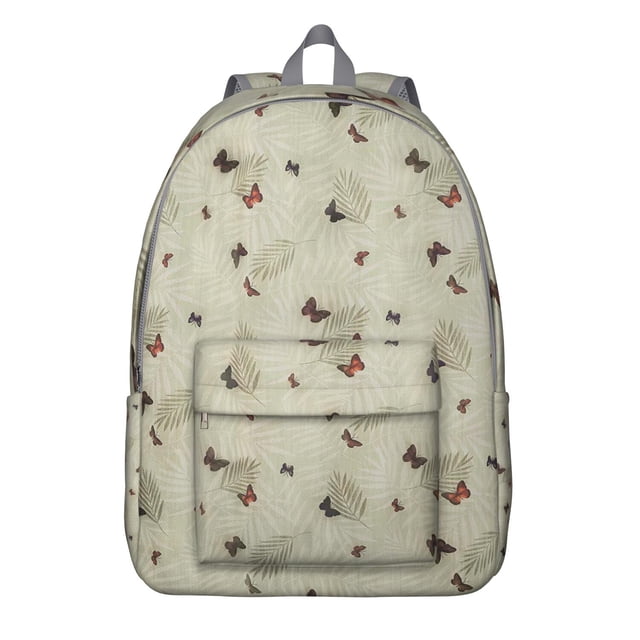 Butterflies and Tropical Floral Print School Backpack – Lightweight Travel Backpack with Comfortable Carrying and Anti-theft Features for Outdoor Activities, Gym, and Daily Commuting