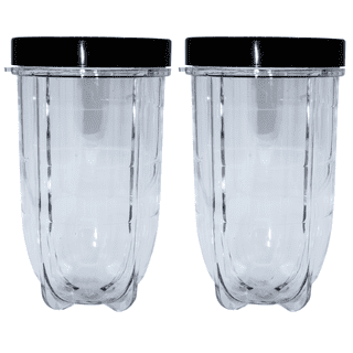 2 Pack Magic Bullet Blender Cups ,Tall 22oz Cups Mugs Flip Top To-Go Lids &  4 Fins Cross Blade with …See more 2 Pack Magic Bullet Blender Cups ,Tall