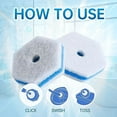 thumbnail image 3 of Aimery 60 Counts Blue Disposable Toilet Bowl Cleaning Wand Refills Compatible With Much Wands (60, Blue), 3 of 6