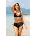 thumbnail image 5 of Charmo Women's Bikini Bottoms High Cut Swim Bottom Ruched Swimwear Briefs, 5 of 8