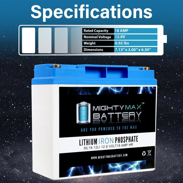 12V 18AH Lithium Battery Replaces Black Decker CMM1000 Mulching Mower