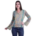 thumbnail image 1 of Moomaya Kurta Col Kurta Dentelle Détails Imprimé Manches Longues Tunique, 1 of 5