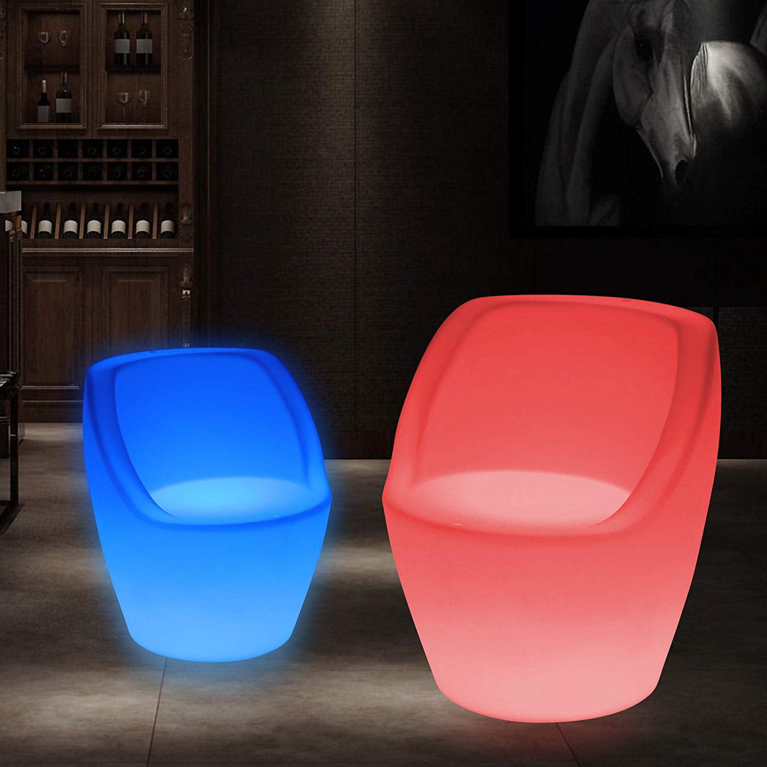 Details about   16 Colors PE LED Outdoor Waterproof Drum Lighting Stool Table Chair Seat 