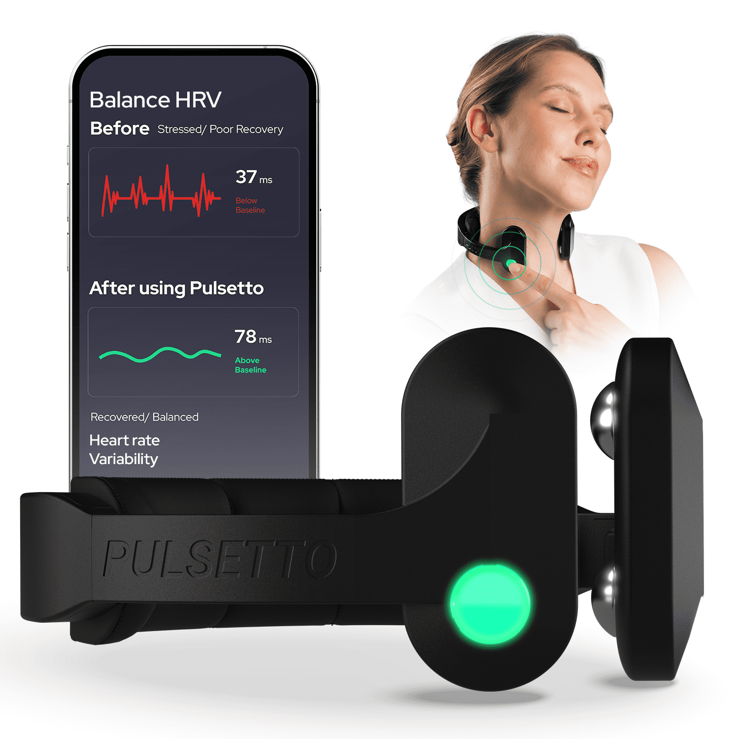 ZenoWell Luna Vagus Nerve Stimulator, Migraine Relief, Sleep Aid
