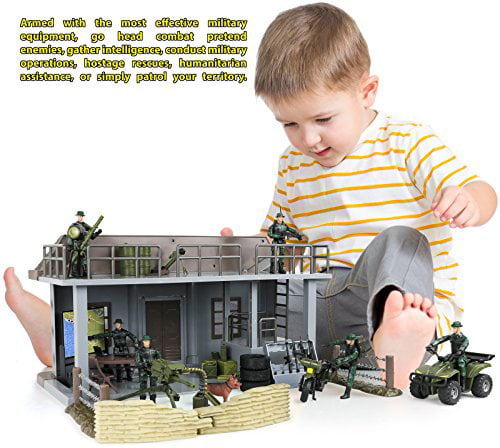 74 Pieces for sale online Click N' Play Mega Military Army Base Barrack Command Center Play Set with Accessories 
