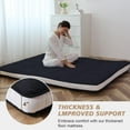 thumbnail image 3 of Japanese Floor Mattress - Extra Thick Foldable Twin Size Futon Mattress - Memory Foam Sleeping Pad for Adults - Tatami Mat Suitable for Camping & Guest, 3 of 7