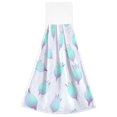thumbnail image 7 of Haosy 2 Pack Kitchen Wash Cloths with Hanging Loops Absorbent Absorbent Quick Drying Hand Towels, Green Blue Pitaya, 7 of 7