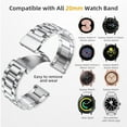 thumbnail image 4 of Comvin Compatible With Samsung Galaxy Watch 7/6/5/4 Bands 40mm 44mm/Watch 6 Classic 47mm 43mm/Watch 5 Pro Bands 45mm for Women Men, Stainless Steel Metal Charm Straps, 4 of 7