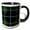 Black/White, variant on 3drose, Image of Macneil Clan Kilt Scottish Tartan Plaid Pattern, 11oz Magic Transforming Mug