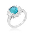 thumbnail image 1 of Chrisalee 3 CT Ruby Cubic Zirconia White Gold Rhodium Classic Ring - Size 5, 1 of 1