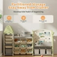 thumbnail image 7 of Akaber 4-Tier Kids Toy Storage Organizer with 17 Removable Bins, Castle-Themed Bookshelf for Toddlers, Green, 7 of 7
