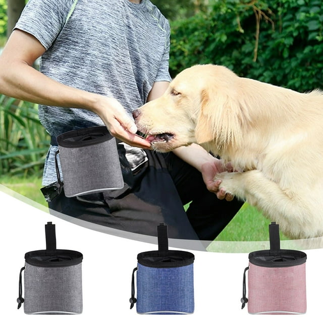 Bolsa para premios de perro para entrenamiento (1 unidad) bolsa para snacks para paseos al aire libre (1102 x 1378 x 315 pulgadas) almacenamiento de poliéster con tira reflectante