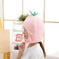 thumbnail image 4 of pitrice Soft Strawberry Hat Cosplay Headgear Photo Props for Holiday New Year Party Pink, 4 of 8