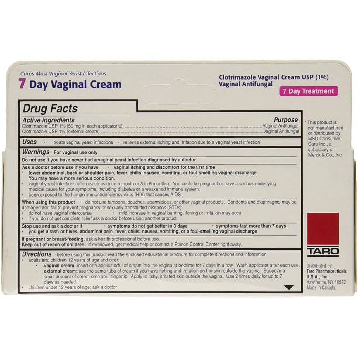 Clotrimazole Vaginal Usp 1% Cream For Vaginal Yeast Infection - 45 Gm