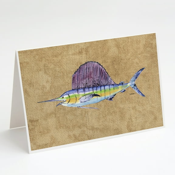 Swordfish Greeting Cards and Envelopes Pack of 8