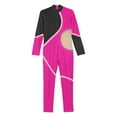 thumbnail image 5 of iEFiEL Kids Girls Figure Skating Bodysuit Ballerina Gymnastics Acrobatics Leotard Long Sleeve Shiny Rhinestones Jumpsuit Hot Pink 16, 5 of 7