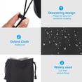 thumbnail image 4 of Unique Bargains Soft Drawstring Lens Case Lens Pouch Bag w Cotton Pad Black 150x100x210mm, 4 of 5