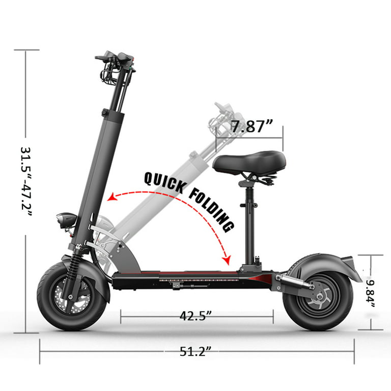 imod dommer animation Track 7 Electric Scooter Adult,10" Tire E-Scooters,Foldable Scooter with  Seat,29 MPH/34 Miles Long Range,48V 12.5AH 500W Commuting Scooter Dual  Braking System,LCD Display,Power Button,Speed Controller - Walmart.com