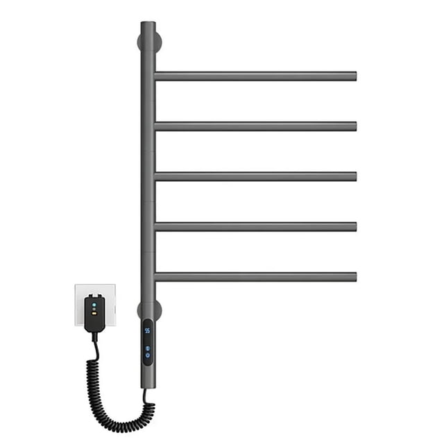 Bathroom Electric Towel Rack Stainless Steel Smart Digital Display Temperature & Time Control Heated Towel Bar Drying Rack