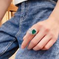 thumbnail image 3 of Copper Ring With Green Gems Butterfly Design Adjustable, 3 of 6