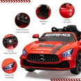 thumbnail image 2 of EastVita 12V Ride on Car for Kids with Remote Contorl Ride on Race Car, 35W*2 Motors Licensed Benz AMG Battery Powered Sports Car,Sound, LED Headlights, 2 of 8