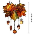 thumbnail image 3 of Maple Leaf Window Hanging Stained Glass Fall Hanging Decoration, Farmhouse Autumn Sun Catchers Indoor Thanksgiving Wall Art Decor (D), 3 of 5