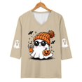 thumbnail image 3 of Wutalume Women's Halloween Hoodie Long Sleeve - cute ghost graphic for Halloween costume shirt & fall sweater, warm top for women, 3 of 3