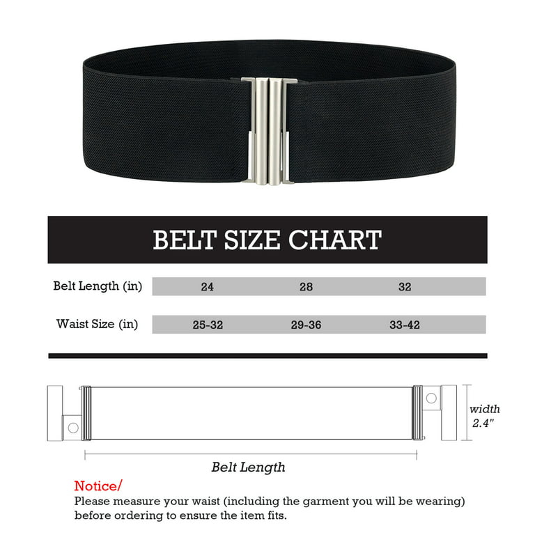 Black Elastic Belt (6 inches wide) 