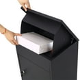 thumbnail image 4 of Package Delivery Boxes for Outside,Extra Large Mailbox,Galvanized Steel Parcel Mailbox,Wall Mounted Lockable Anti-Theft - Black, 4 of 5