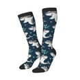 thumbnail image 2 of Vsdgher Friendly Smiling Sharks Print Thigh High Socks Extra Long Stretchy Sock Women Over Knee High Opaque Stocking Daily Wear, 2 of 5