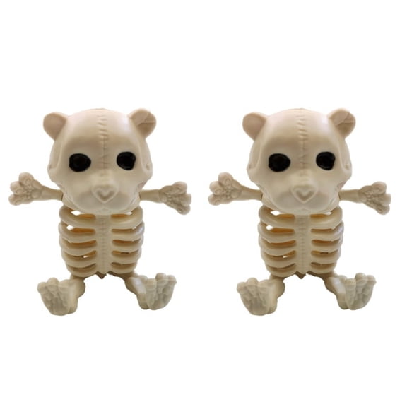 Home Decoration Items Charming Bear Skeleton Table Decoration and Accessories Halloween Venue Layout White