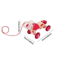 thumbnail image 2 of Wooden Pull Along Dog Tractor Toy for Classic Children' Pull Toy with Rolling Wheels For, 2 of 8