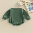 thumbnail image 3 of Vêtements pour Nouveau-Né Fille Garçon Manches Longues Col Rond Pull Chandail en Molleton Barboteuse Pull Ample Automne Hauts, 3 of 6