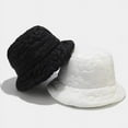 thumbnail image 2 of SikaFu New Flower Quilted Down Bucket Hat Women's Solid Color Autumn and Winter Cotton Warm Beanies Fashion Snow Basin Hat Wholesale, 2 of 6