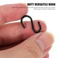 thumbnail image 5 of HERFIER 100pcs Black Metal S Hooks Metal S Hanging Hooks Heavy Duty S Hanger Hooks 0.79x0.59x0.08in, 5 of 9