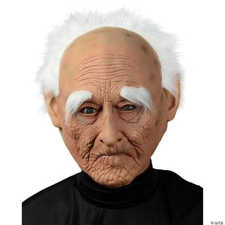Morris Costumes Creepy Old Man Pink Latex Halloween Costume Mask, with Hair for Adult