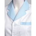 thumbnail image 3 of Sxiwei Professional Lab Coat for Women Full Sleeve Medical Coat Notch Lapel Big Pockets Halloween White Peaked Lapel XXL, 3 of 6