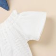 thumbnail image 3 of Vedolay Girls Shorts Sets 2 Piece Summer Girl's 2 Piece Outfits Short Sleeve Summer Crop Top Shorts Set,White 9-12 Months, 3 of 5