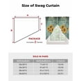 thumbnail image 6 of Vintage Sunflower Swag Valances for Windows, Teal Retro Summer Botanical Floral Rod Pocket Sheer Valances for Large Windows, Swag Toppers Light Filtering for Kitchen Living Room 2 Panels 36''x45'', 6 of 6