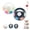 white+black 1, variant on Mellow Dog Calming Ball, Interactive Dog Toy Soccer Ball with Handles, Squeaky Rubber Balls, For Interactive Play