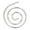 Silver White, variant on Xirurus Spiral Circular Knitting Needle Stainless Steel Rust Proof Smooth Tip Handmade Knitting Tool 5 inches / 12.7 cm