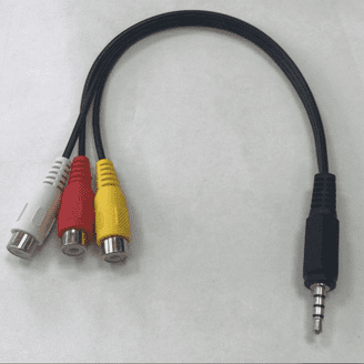3 RCA Male To Male Audio Video AV Cable - 3 Meter (10ft) Extension For TV, PC, Stereo | MEDIARANGE Black