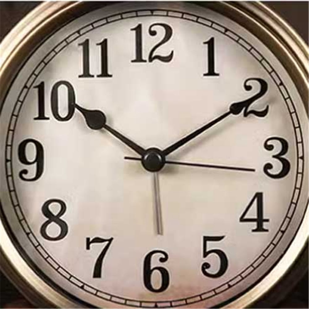 Vintage Round Analog Alarm Clock Battery Operated Bedside Clock for Living Room Bedroom Office School Dorm Room Desk Clocks for Table Decor