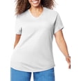 thumbnail image 4 of Just My Size Women's Plus Size Short Sleeve V-neck T-shirt Value Pack (2-pack), 4 of 5