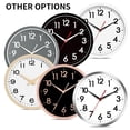 thumbnail image 4 of Reloj de pared AKCISOT de 35 cm, silencioso, no hace tictac, funciona con pilas, 4 of 8