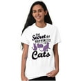 thumbnail image 3 of Crazy Cat Lady Secret of Happiness Women's Graphic T Shirt Tees Brisco Brands X, 3 of 6
