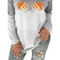 thumbnail image 4 of DYMADE Women Plus Size Halloween Gradient Hot Stamping Long Sleeve T-shirt, 4 of 4