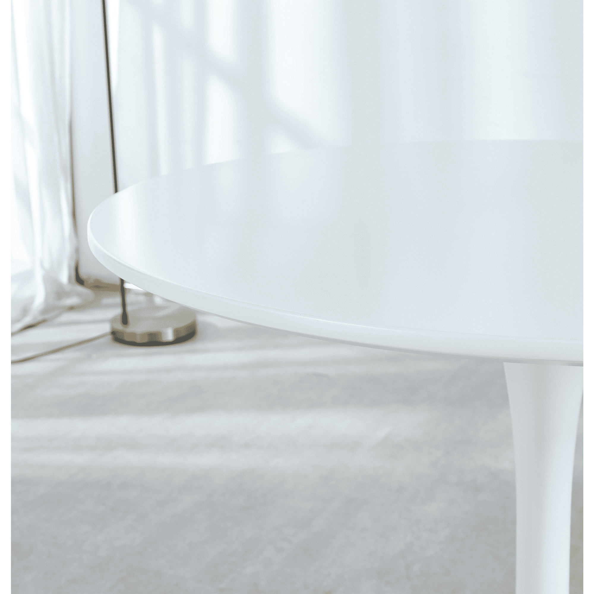 MAYEERTY 31.5" White Tulip Dining Table Retro Seats 2-4 Small Dining